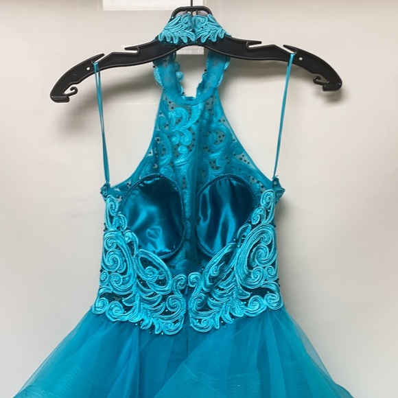 Ellie Wiled by MonCheri sleeveless tulle and lace halter gown - Picture 7 of 10